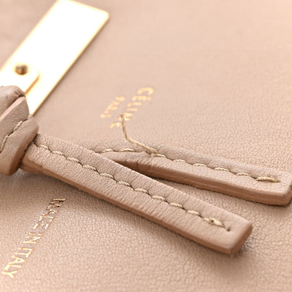 Celine Lambskin Clasp Clutch Foldover Bag Beige 11 of 11