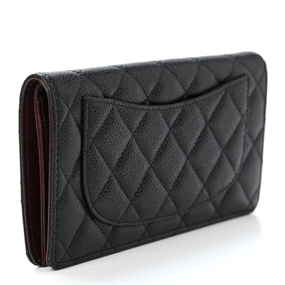Chanel Caviar Quilted Yen Wallet Black 2 of 4