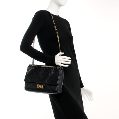 Chanel Calfskin Diamond Debossed Large Cosmos Flap Black 2 of 8