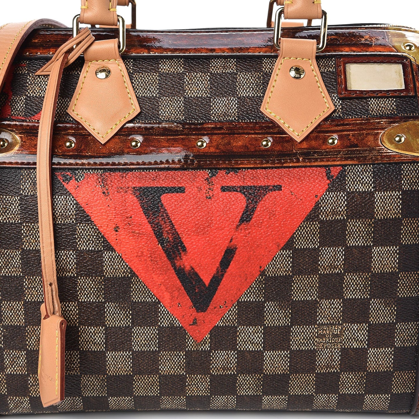 Transformed Damier Ebene Time Trunk Speedy Bandouliere 25 Black
