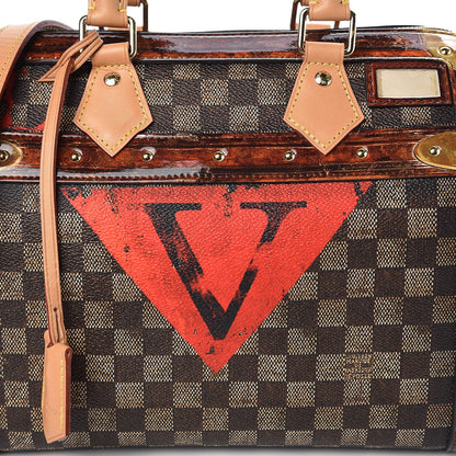 Louis Vuitton Transformed Damier Ebene Time Trunk Speedy Bandouliere 25 Black 7 of 8