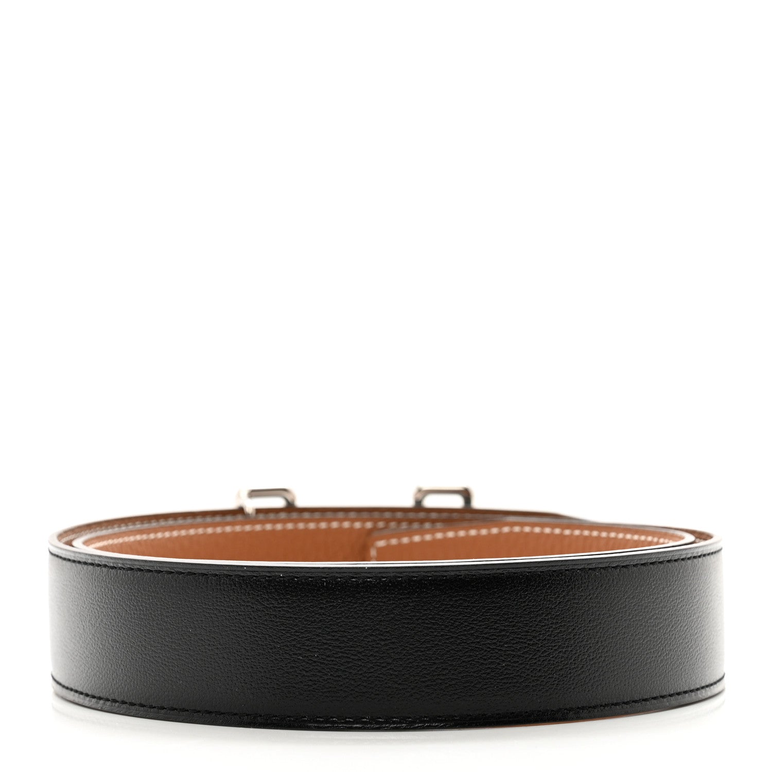 Hermes Chamonix Togo 32mm Tonight Belt 80 32 Black Gold 2 of 4