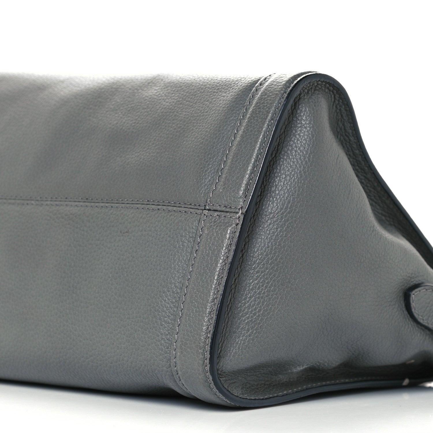 Alexander McQueen Pebbled Calfskin Small Skull Padlock Zip Around Tote Dark Grey 10 of 10