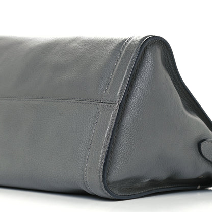 Alexander McQueen Pebbled Calfskin Small Skull Padlock Zip Around Tote Dark Grey 10 of 10