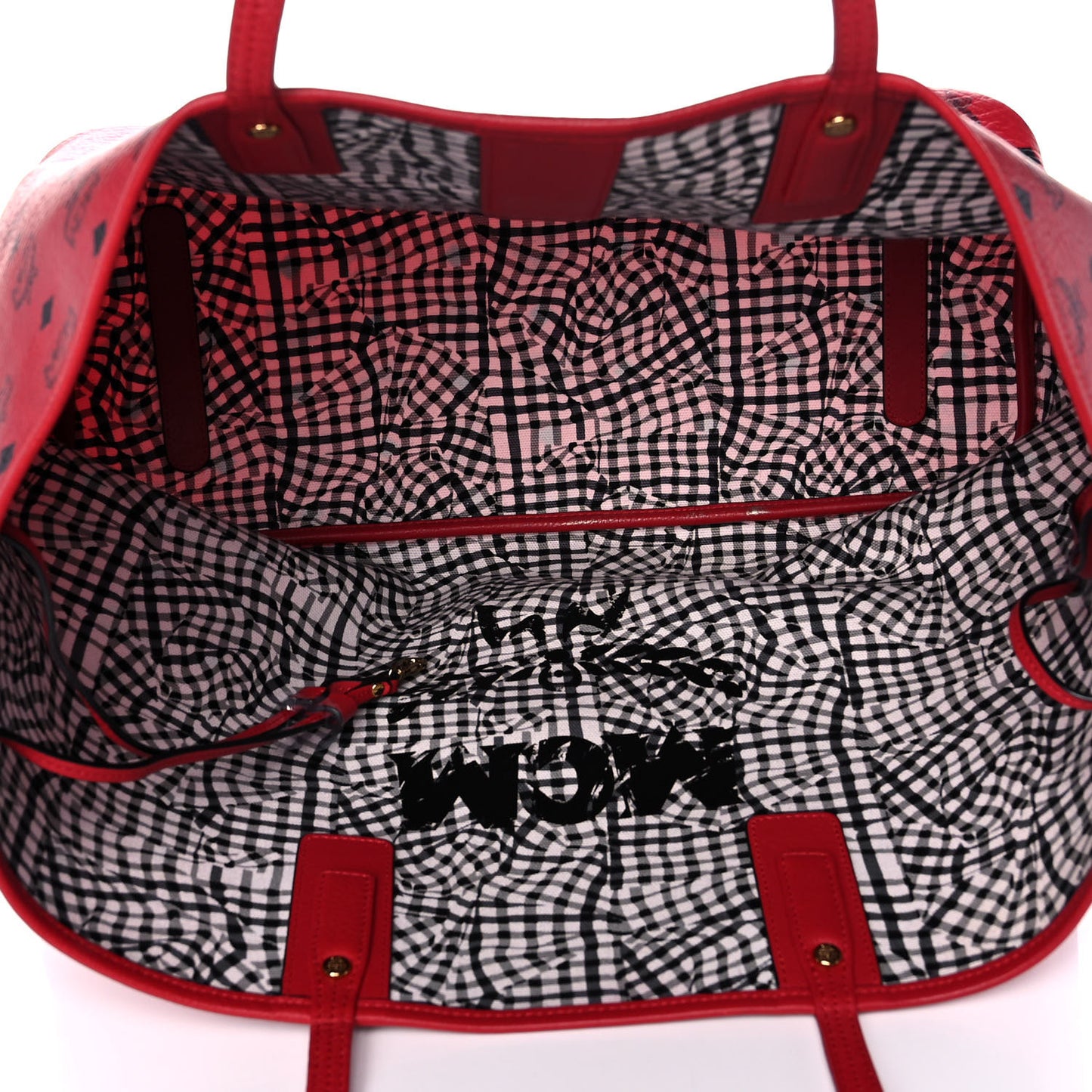 Visetos Large Liz Reversible Shopper Tote Ruby Red