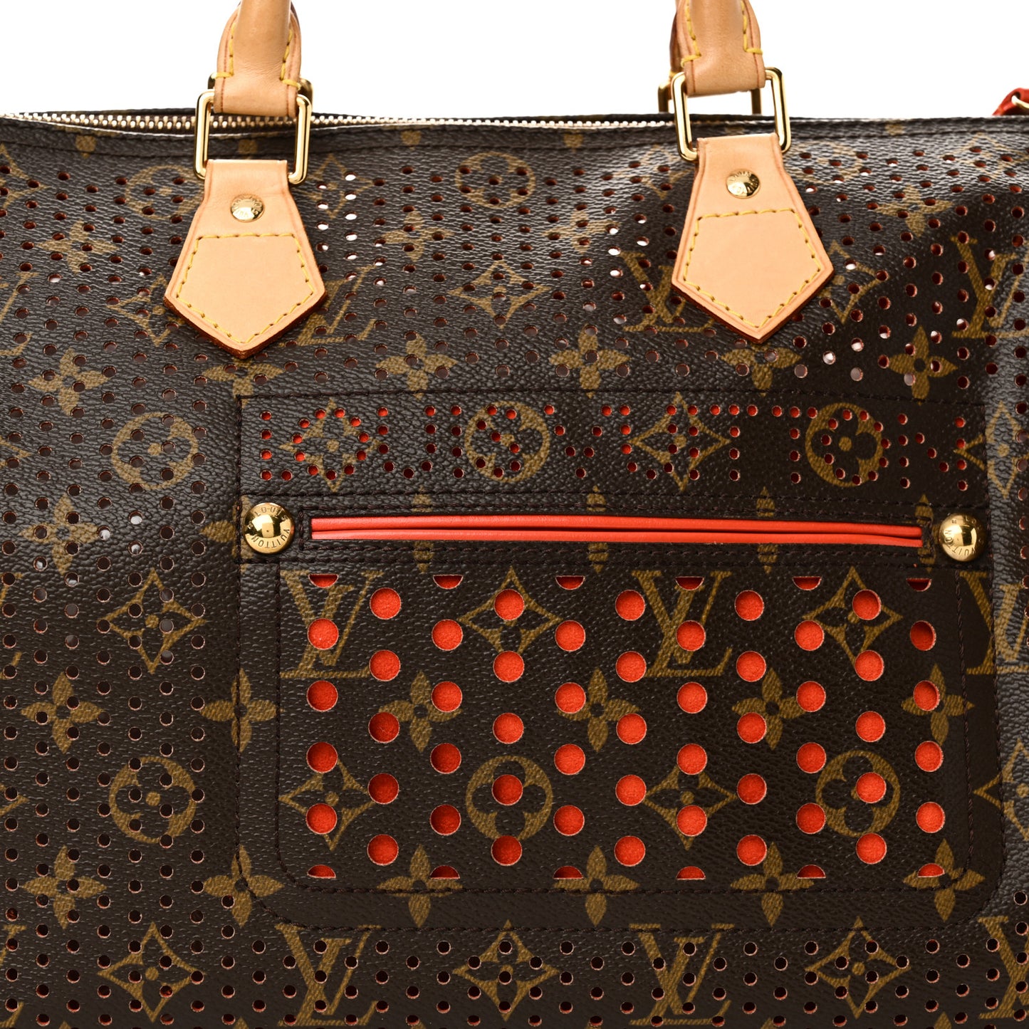 Monogram Perforated Speedy 30 Orange