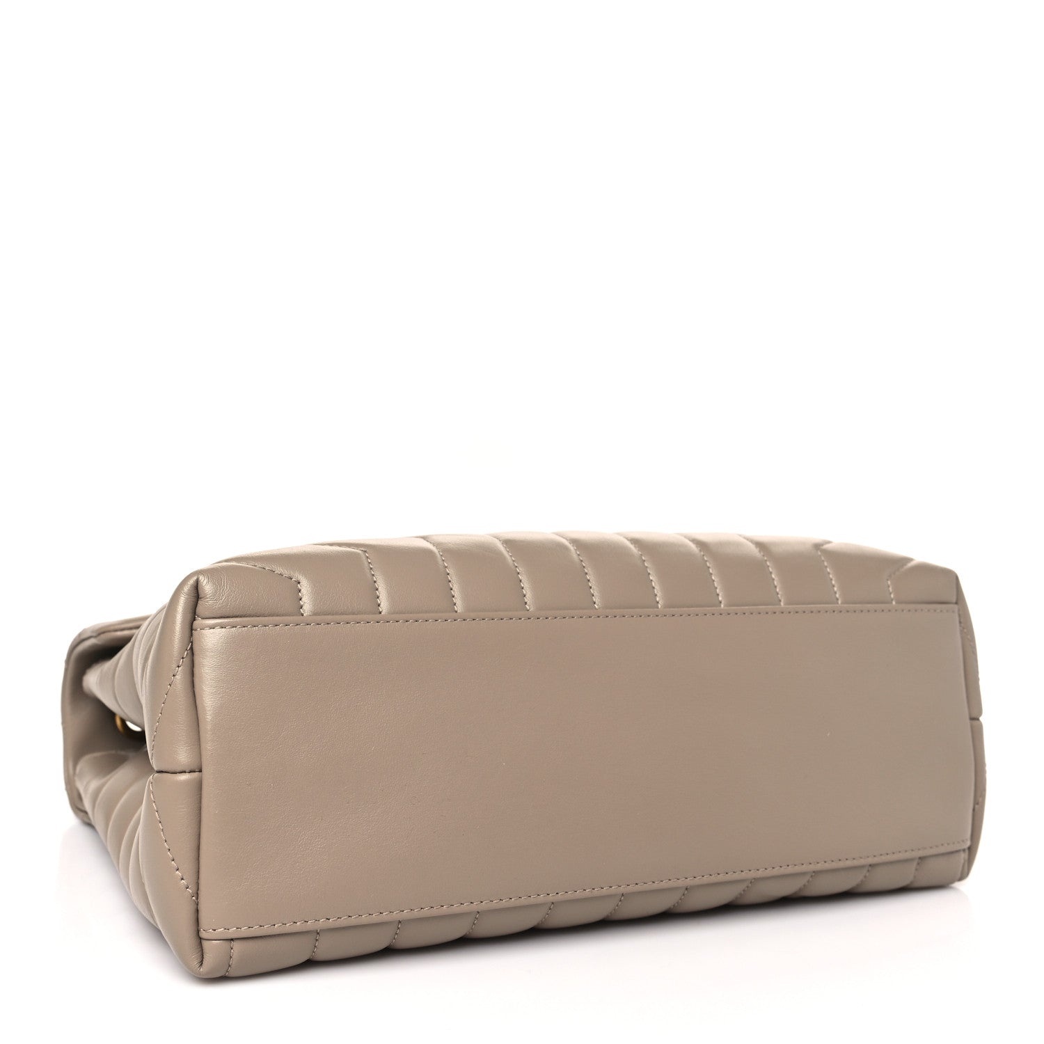 Saint Laurent Calfskin Y Quilted Monogram Medium Loulou Chain Satchel Dusty Grey 4 of 9