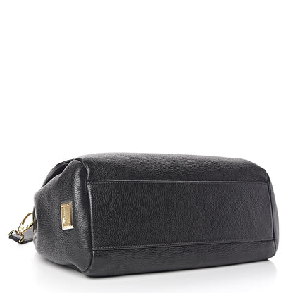Dolce & Gabbana Grained Deerskin Large Miss Sicily Satchel Black 4 of 9