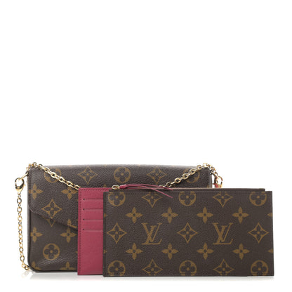 Louis Vuitton Monogram Pochette Felicie Chain Wallet Fuchsia 3 of 16