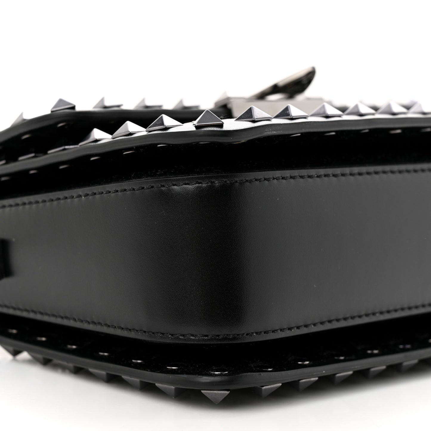 Rhinestone Small Rockstud Shoulder Bag Black