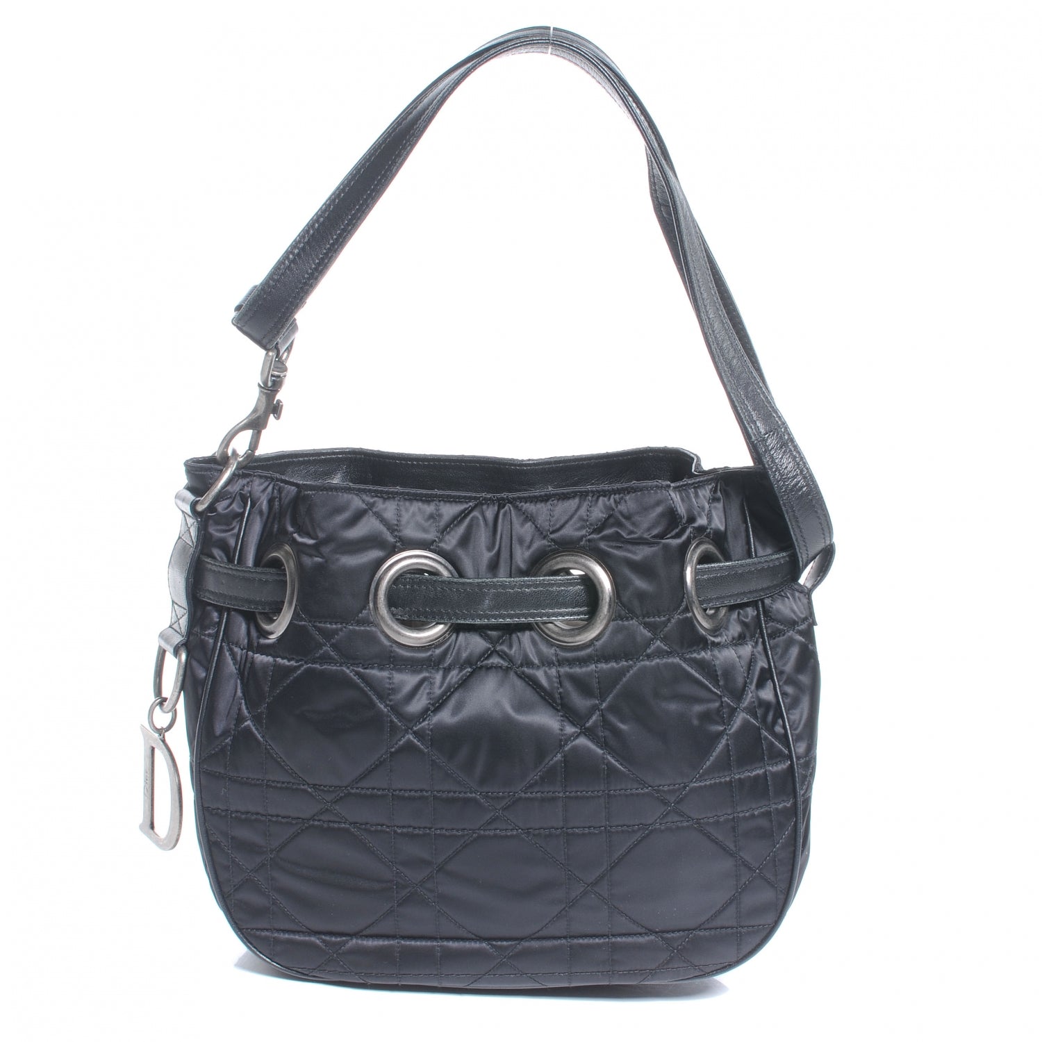 Christian Dior Nylon Cannage Drawstring Black 1 of 7