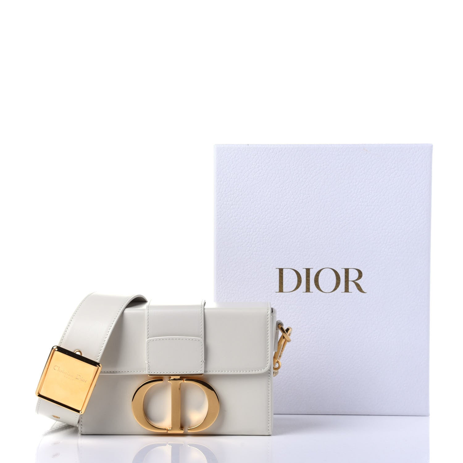 Christian Dior Smooth Calfskin 30 Montaigne Box Bag White 11 of 11