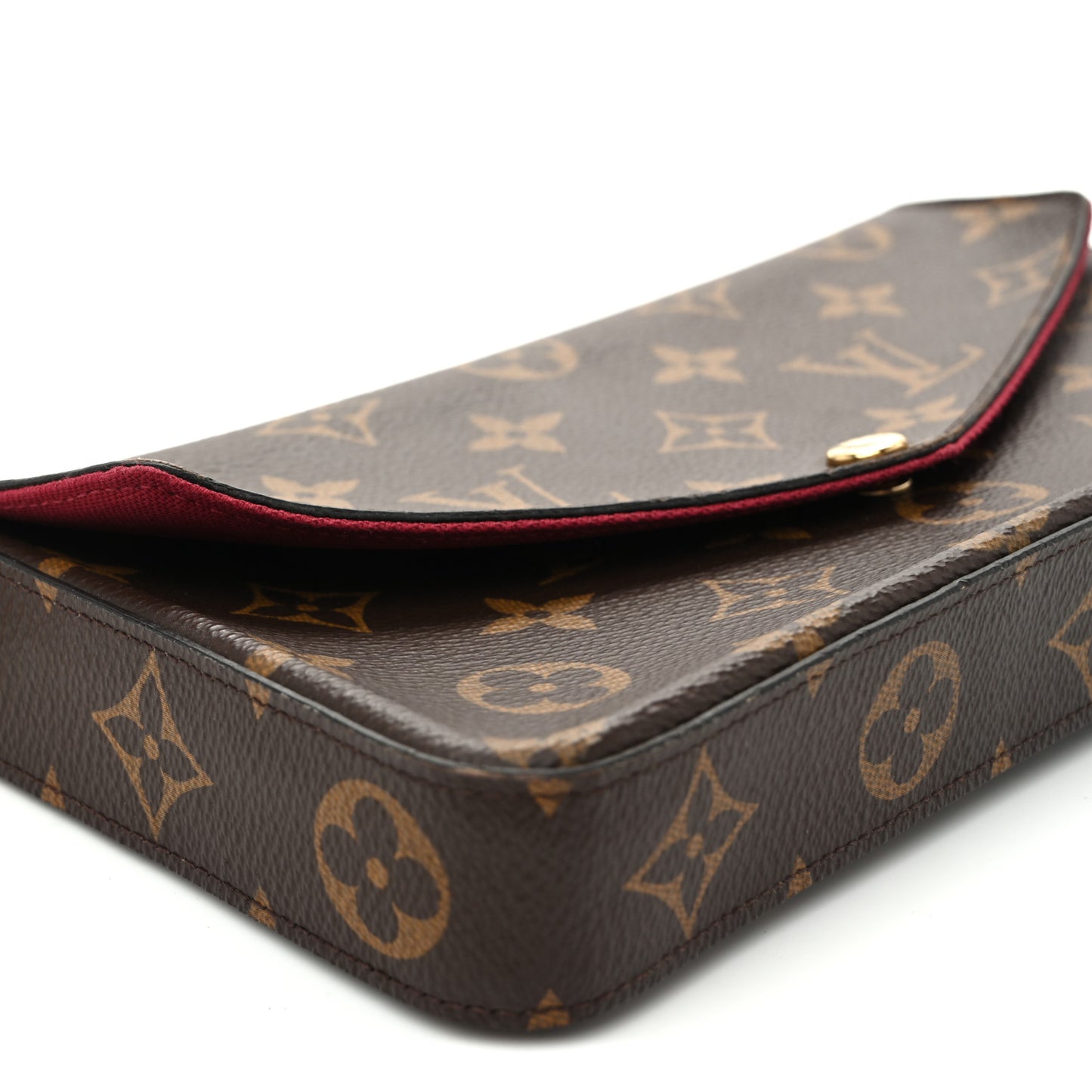 Monogram Pochette Felicie Chain Wallet Fuchsia