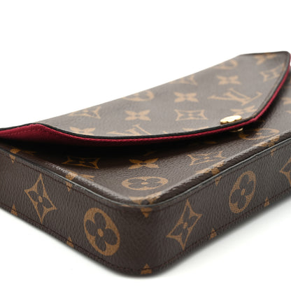 Louis Vuitton Monogram Pochette Felicie Chain Wallet Fuchsia 11 of 12