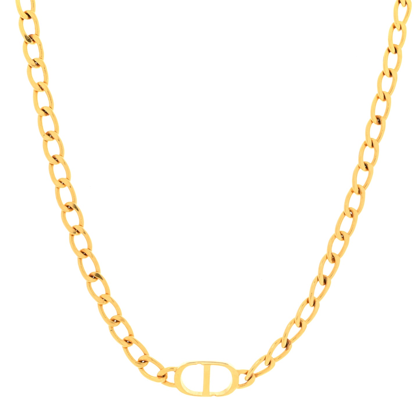 Metal Petit CD Choker Necklace Gold