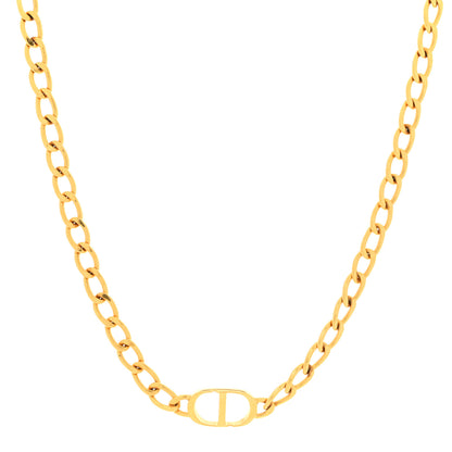 Christian Dior Metal Petit CD Choker Necklace Gold 1 of 4