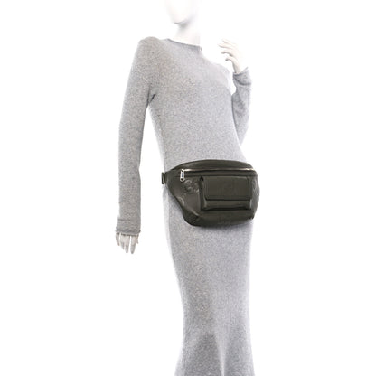 Gucci Piuma Calfskin Jumbo GG Embossed Pocket Belt Bag Dark Vintage Olive 2 of 10