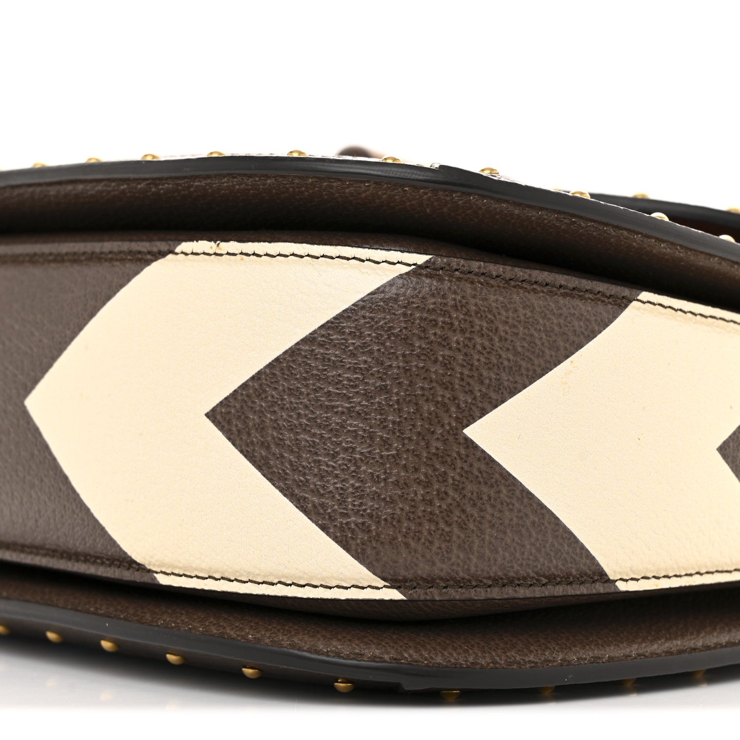 GG Supreme Monogram Studded Calfskin 100 Centennial Geometric Medium Bamboo 1947 Top Handle Bag Beige Ebony Multicolor
