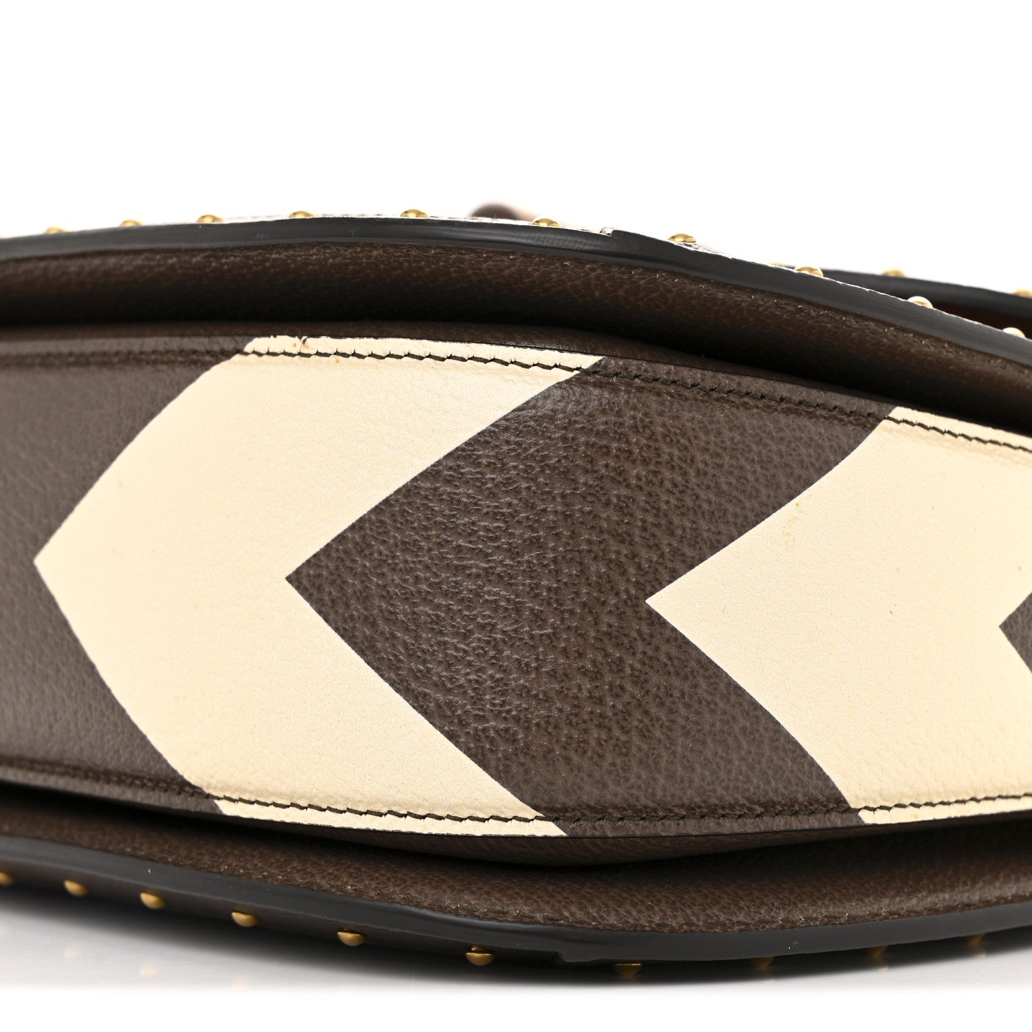 Gucci GG Supreme Monogram Studded Calfskin 100 Centennial Geometric Medium Bamboo 1947 Top Handle Bag Beige Ebony Multicolor 9 of 13