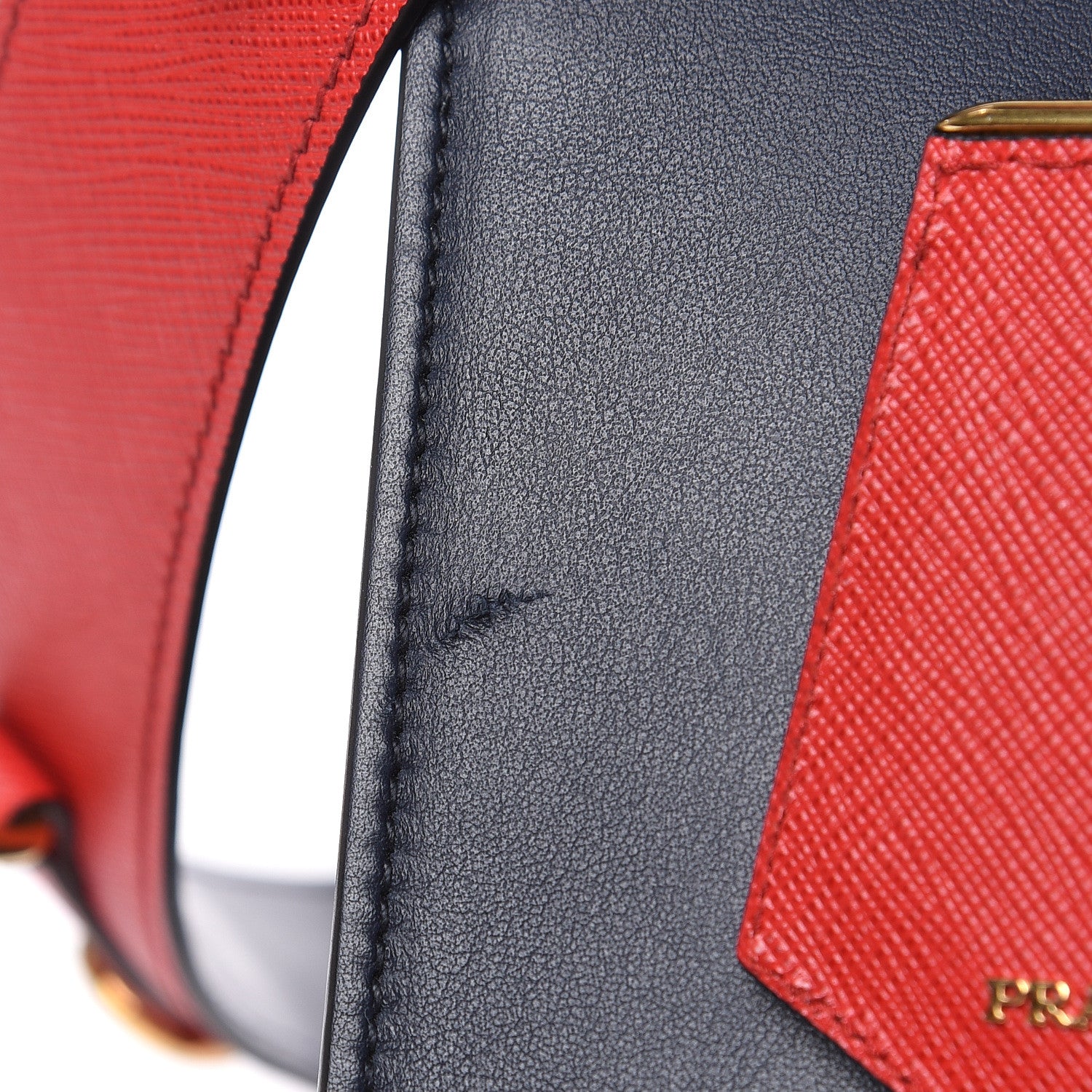 Prada City Calf Saffiano Esplanade Tote Baltico Rosso 11 of 11