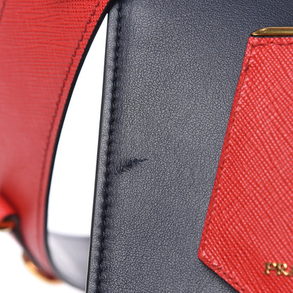 Prada City Calf Saffiano Esplanade Tote Baltico Rosso 11 of 11