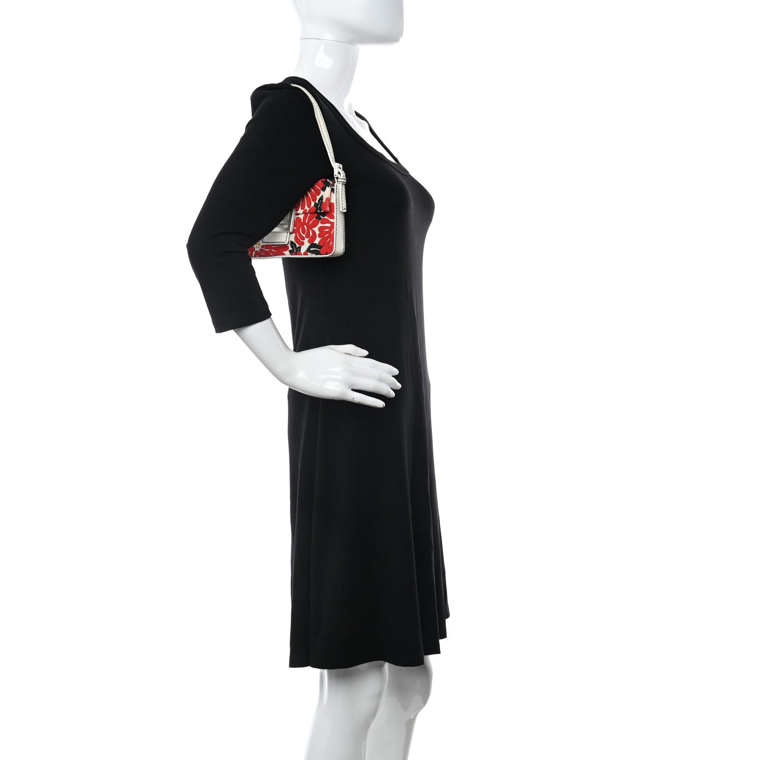 Fendi Canvas Floral Print Mini Baguette Multicolor 2 of 10