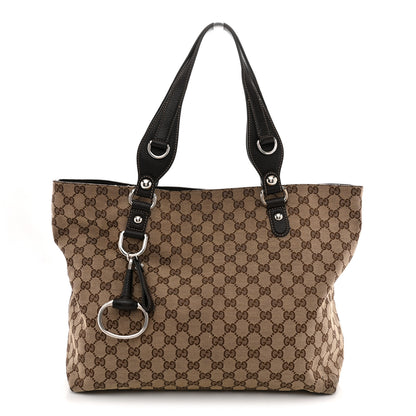 Gucci Monogram Medium Icon Bit Tote Dark Brown 1 of 10