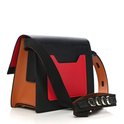 MCM Calfskin Milano Shoulder Bag Red Brown Black 2 of 12