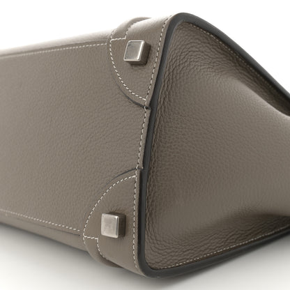 Celine Drummed Calfskin Micro Luggage Souris 9 of 13