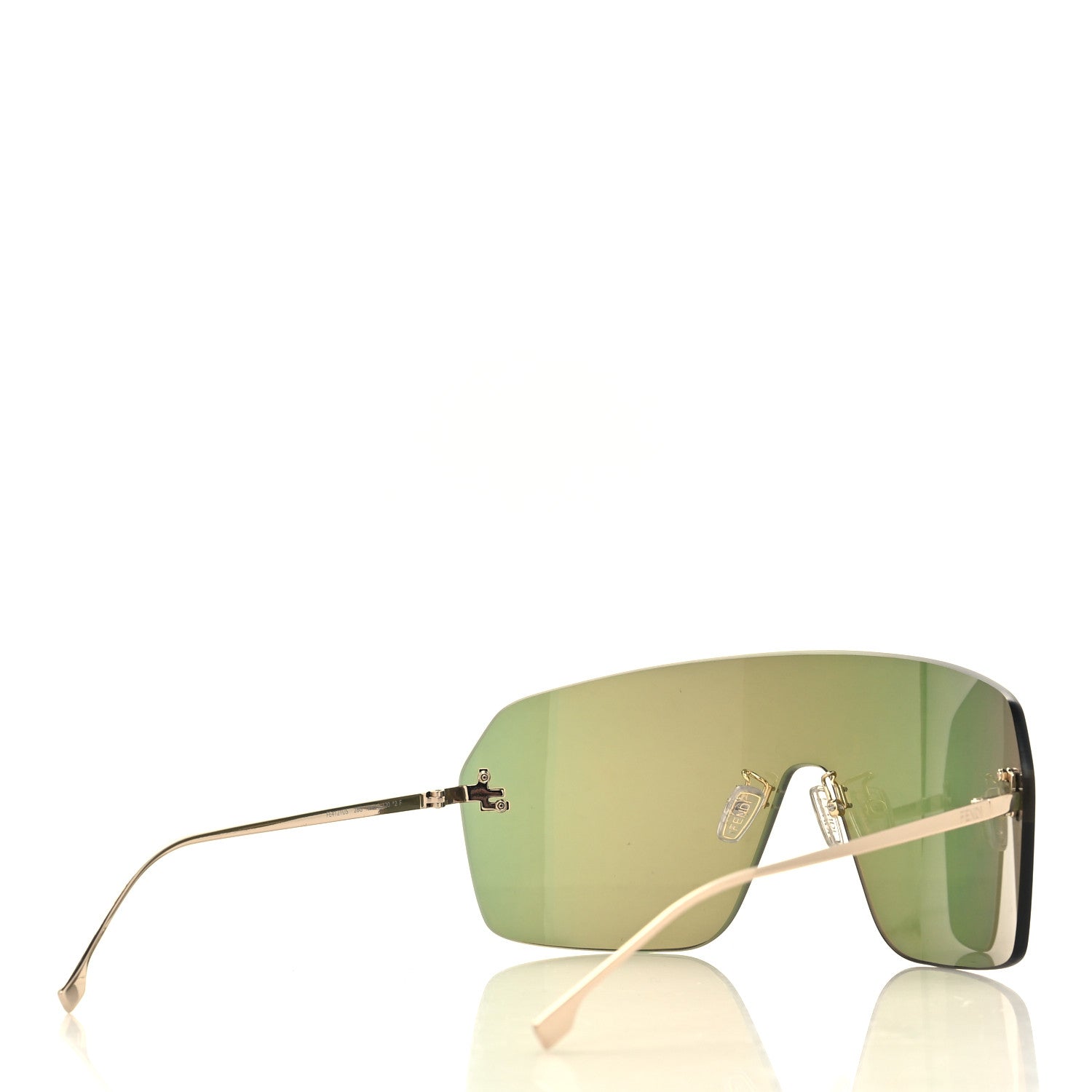 Fendi Metal Crystal Fendi First Shield Sunglasses FE4121US Gold 4 of 6