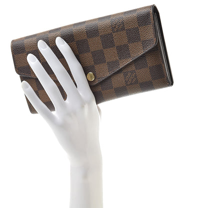 Louis Vuitton Damier Ebene Sarah Wallet NM 2 of 12