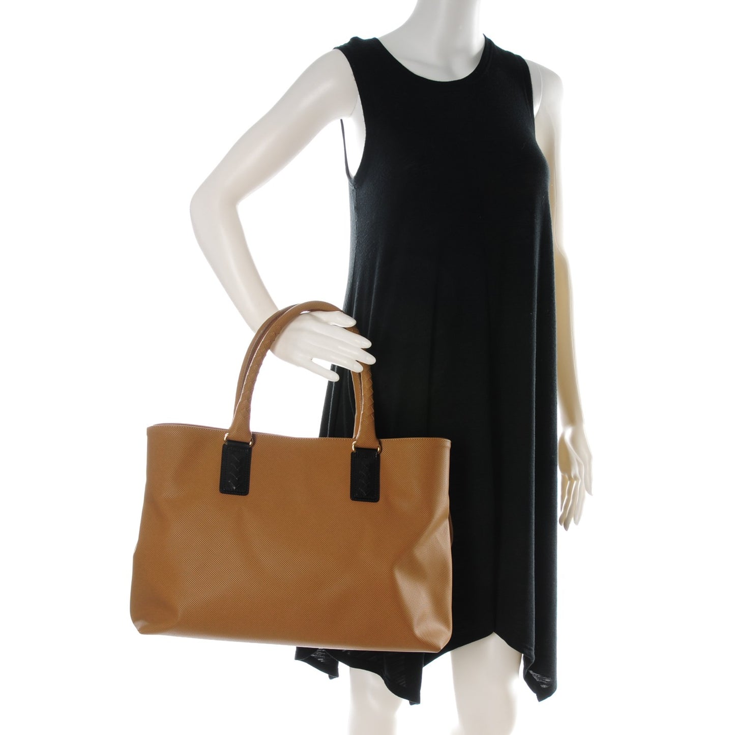 Rubberized Canvas Marco Polo Tote Brown
