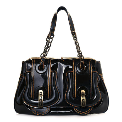 Fendi Patent B Bag Navy 1 of 15