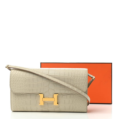 Hermes Matte Alligator Constance Long To Go Wallet Beton 7 of 7