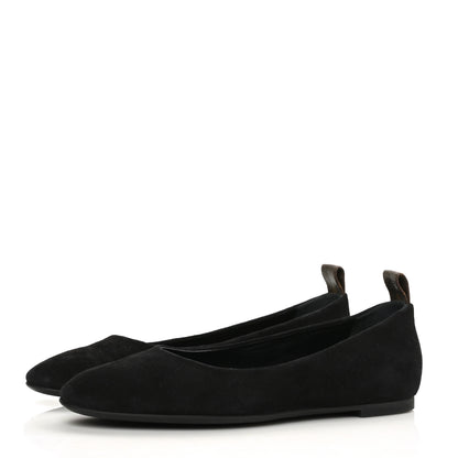 Louis Vuitton Suede Monogram Uniformes Ballet Flats 40 Black 3 of 8