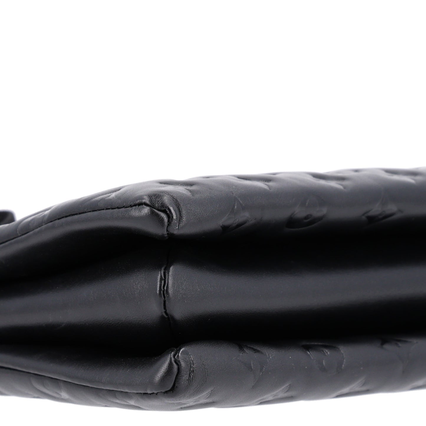 Lambskin Embossed Monogram Coussin PM Black