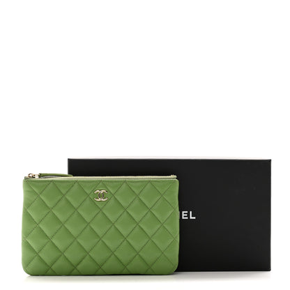 Chanel Caviar Quilted Cosmetic Case Green 10 of 10