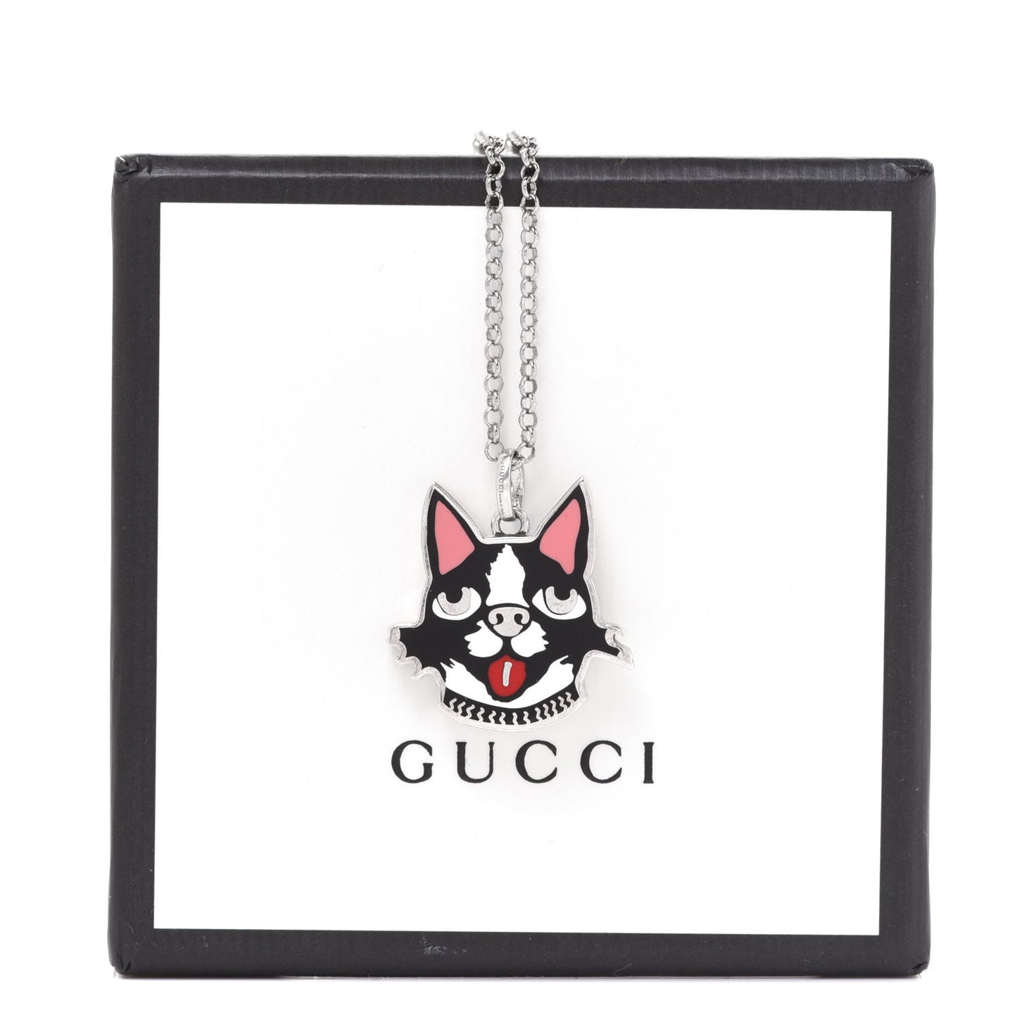 Sterling Silver Enamel Bosco Pendant Necklace