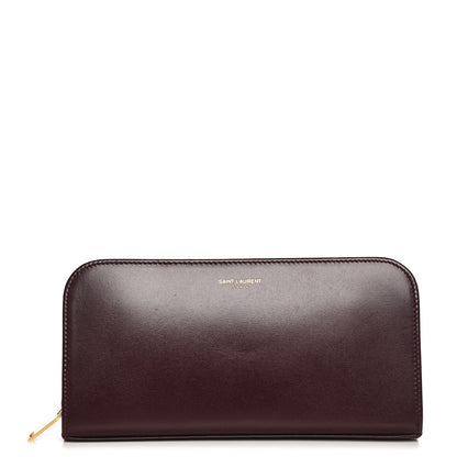 Saint Laurent Calfskin Classic Zip Around Continental Wallet Bordeaux 1 of 7