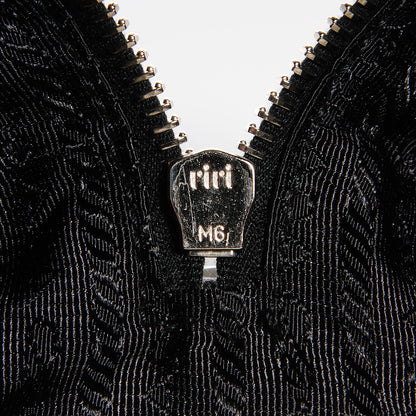 Prada Glace Calf Studded Large Trunk Bag Fumo Black 9 of 11