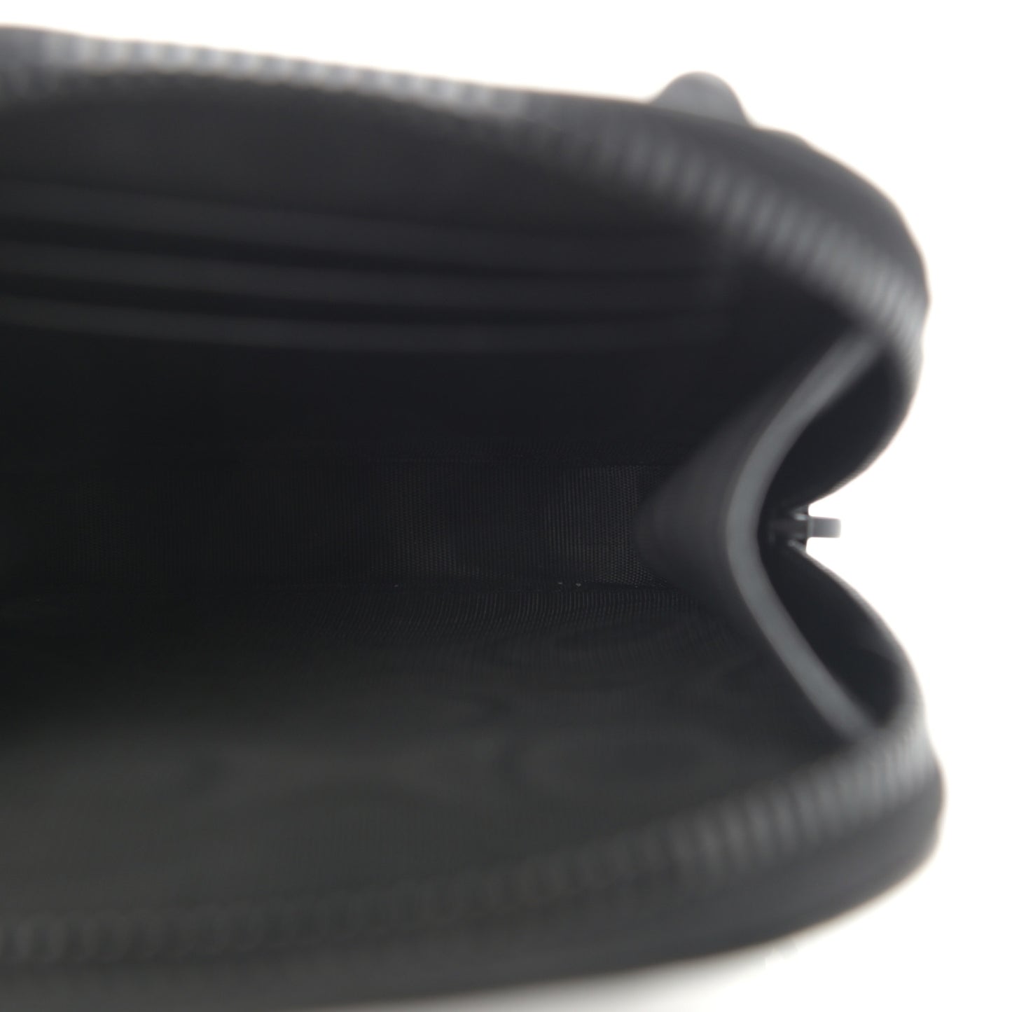Calfskin Cannage Diamond Cannage Phone Holder Black