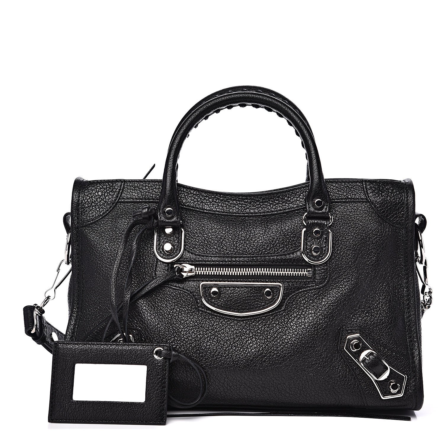 Balenciaga Chevre Silver Metallic Edge Hardware S City Black 1 of 9