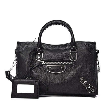 Balenciaga Chevre Silver Metallic Edge Hardware S City Black 1 of 9