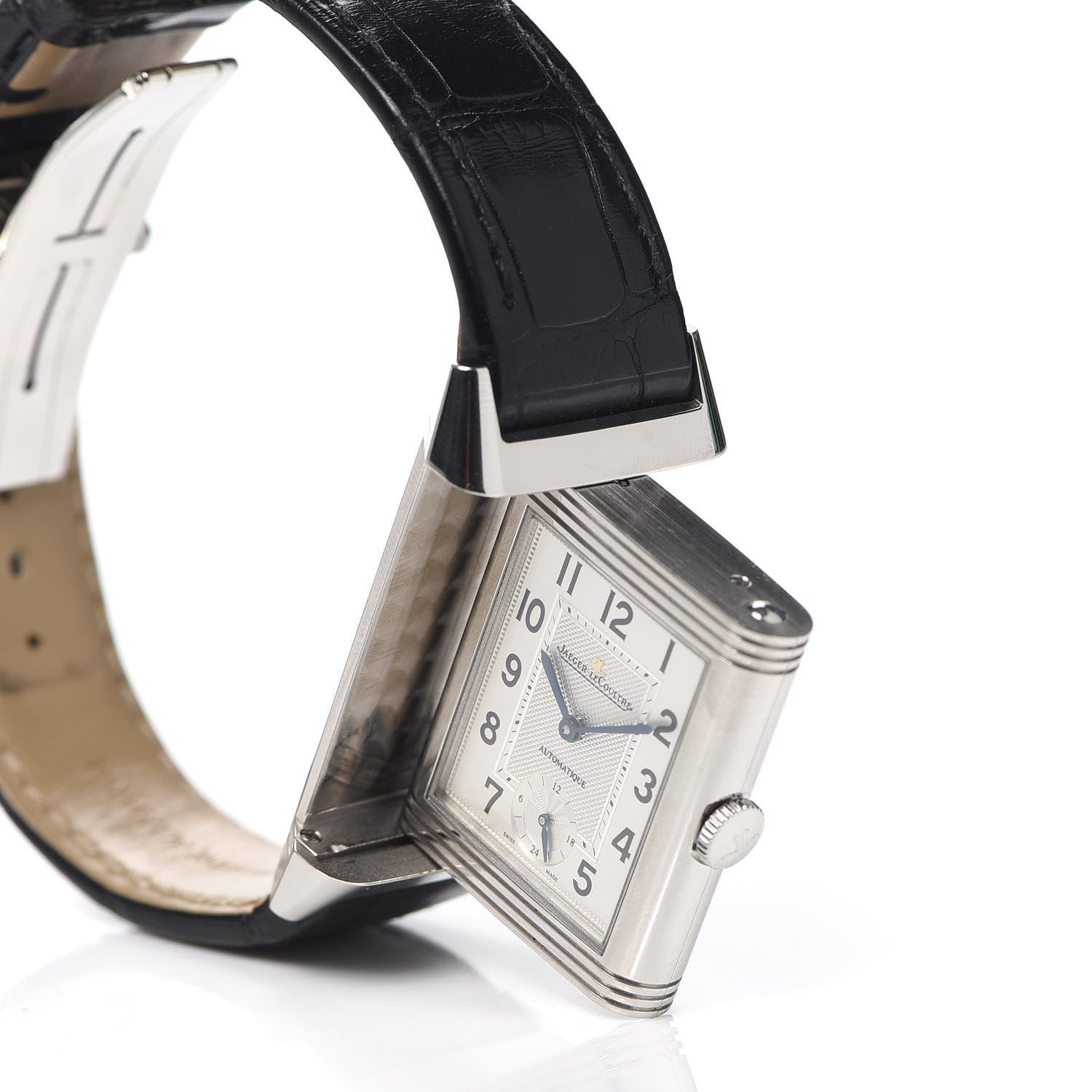 Jaeger-LeCoultre Stainless Steel Alligator 27mm Reverso Night & Day Manual Winding Watch Q3808420 5 of 8