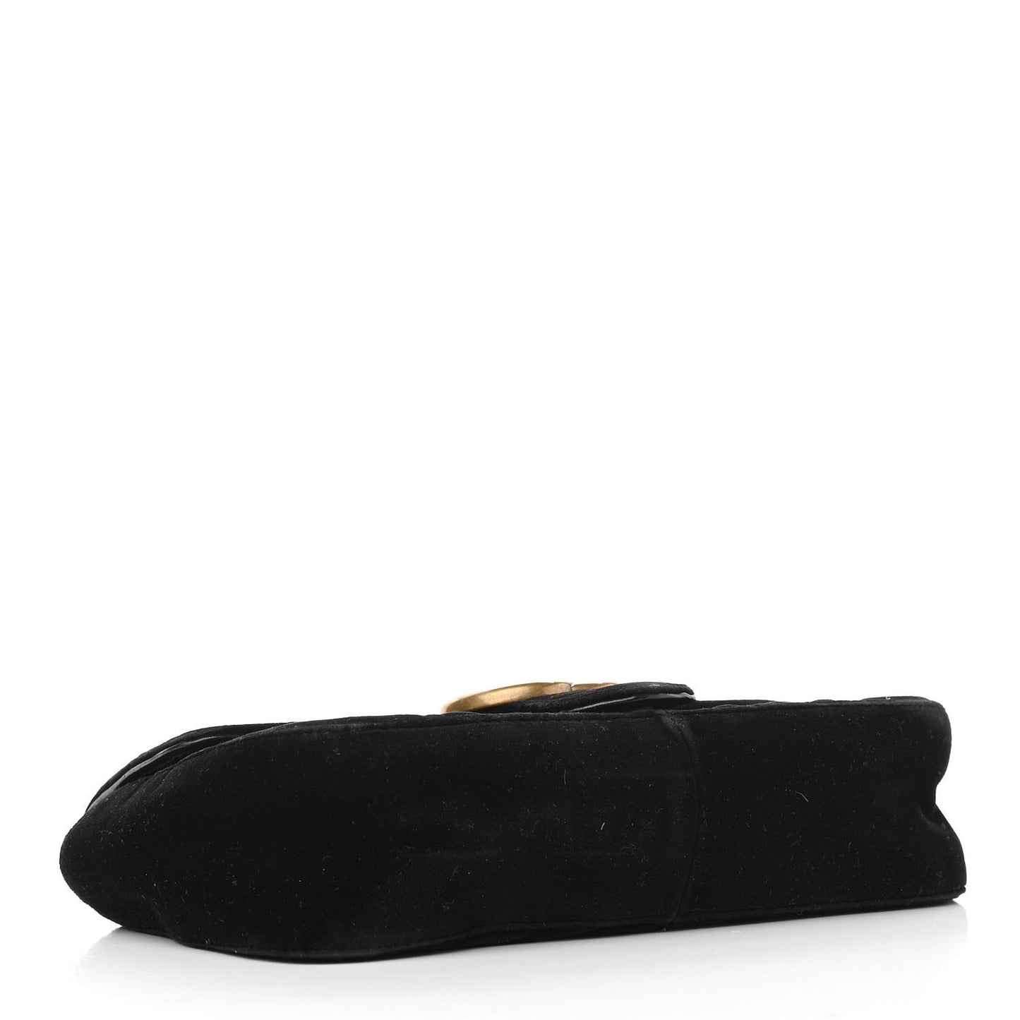 Velvet Matelasse Mini GG Marmont Shoulder Bag Black