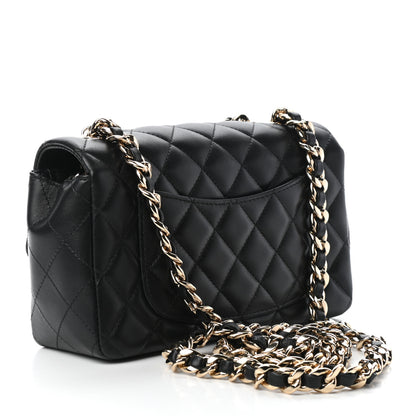 Chanel Lambskin Quilted Mini Coco Charms Rectangular Flap Black 3 of 8