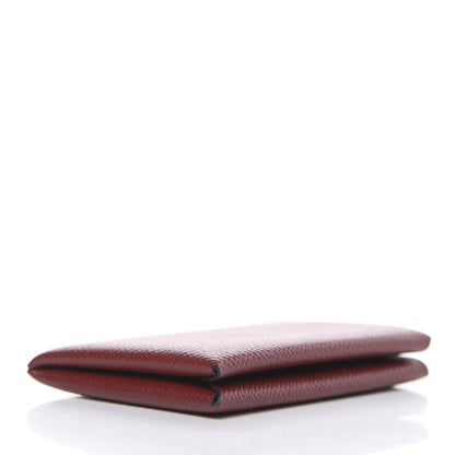 Hermes Epsom Calvi Card Case Rouge H 4 of 7