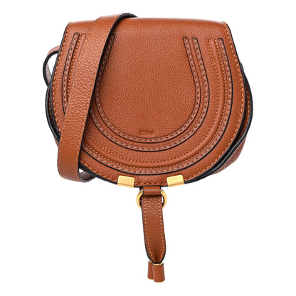 Chloe Calfskin Mini Marcie Round Crossbody Bag Tan 1 of 8