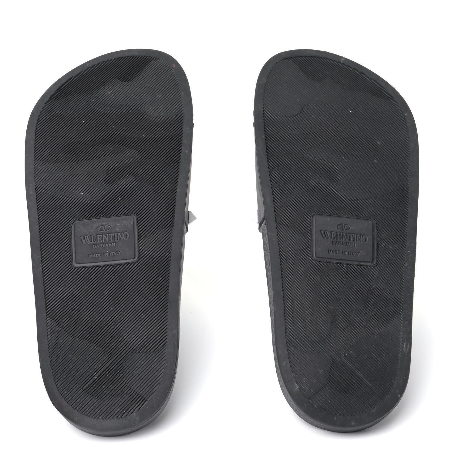 Valentino Garavani Rubber Rockstud Slide Sandals 36 Black 4 of 5