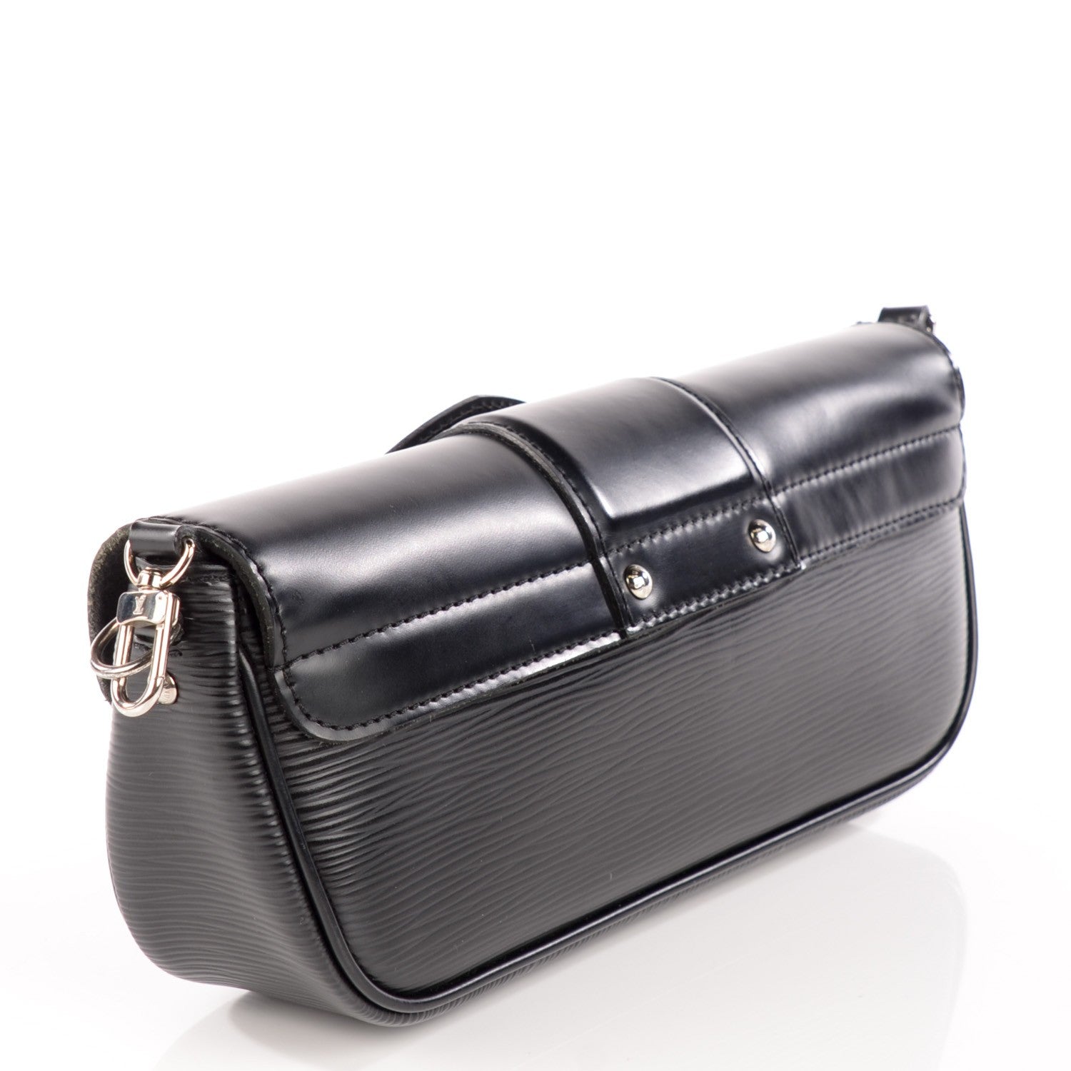 Louis Vuitton Epi Montaigne Clutch Black 3 of 7